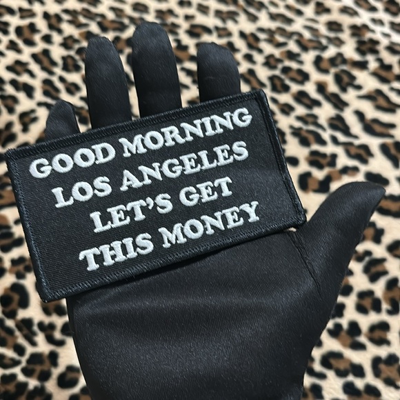 GOOD MORNING LOS ANGELES 😎 Money Embroidered Sew On Patch Hollywood California - Picture 9 of 10